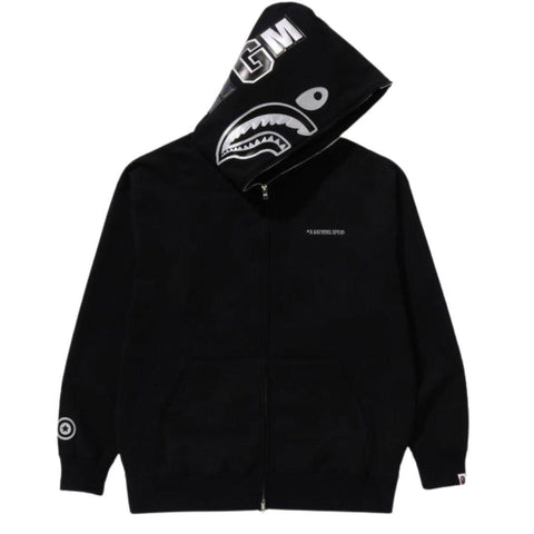 BAPE INK CAMO SHARK FULL ZIP HOODIE BLACK – ONE OF A KIND