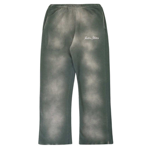 THIRTEEN STUDIOS EMBROIDERED LOGO SWEATPANT FADED GREEN