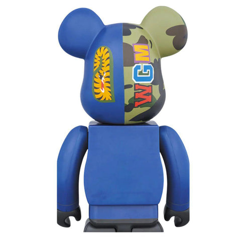BEARBRICK X BAPE A BATHING APE 1ST CAMO SHARK BLUE 400%