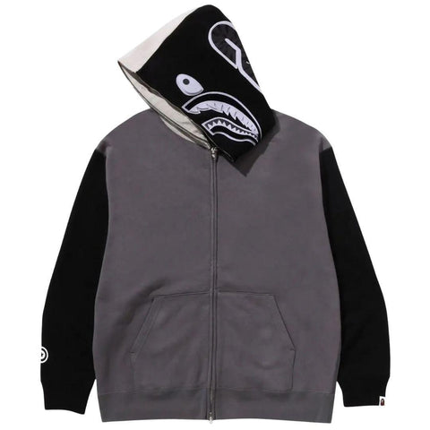 BAPE SHARK #1 FULL ZIP HOODIE BLACK/GREY