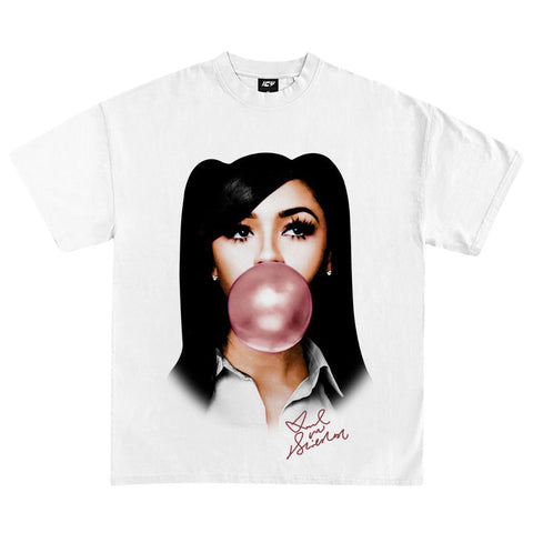 MARIAH THE SCIENTIST BUBBLE GUM GRAPHIC T-SHIRT WHITE