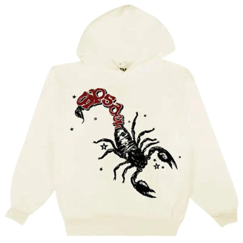 SP5DER X MARIAH THE SCIENTIST SCORPION HOODIE CREAM
