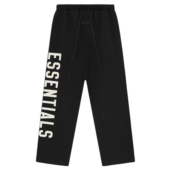 ESSENTIALS PRINTED LOGO RELAXED SWEATPANTS BLACK – ONE OF A KIND