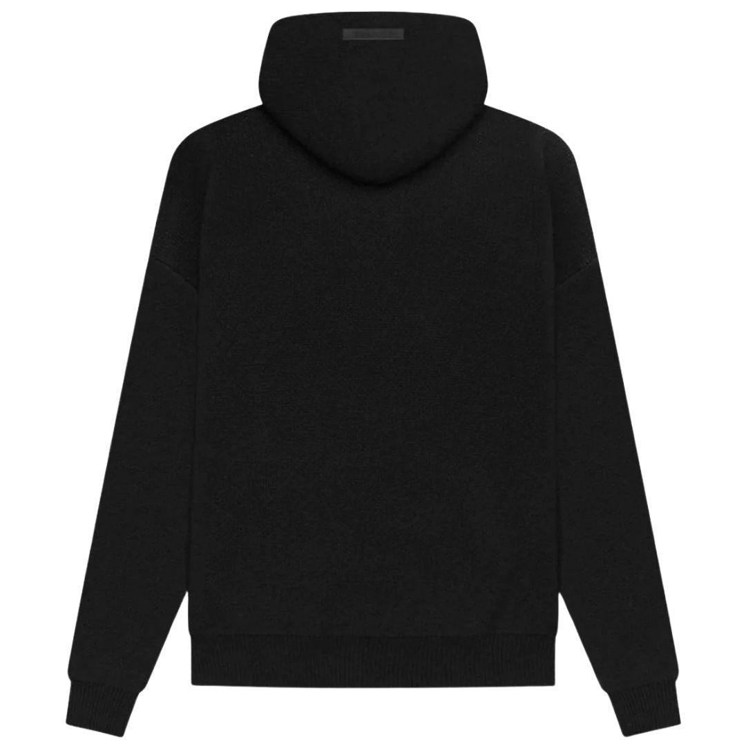ESSENTIAL FOG KNIT HOODIE BLACK SS21 – ONE OF A KIND