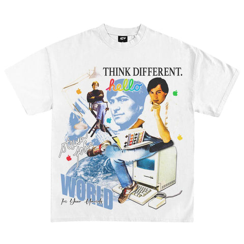 STEVE JOBS GRAPHIC T-SHIRT WHITE