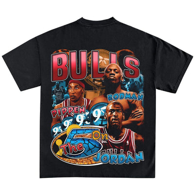 1997 CHICAGO BULLS BIG 3 GRAPHIC T-SHIRT BLACK