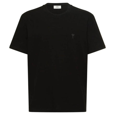 AMI PARIS BLACK TONAL SMALL ADC T-SHIRT BLACK