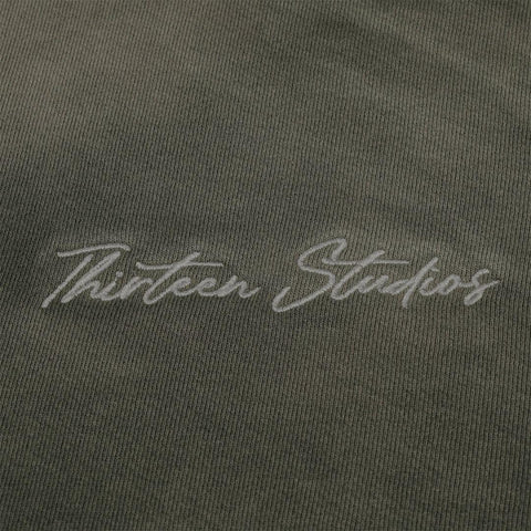 THIRTEEN STUDIOS EMBROIDERED LOGO SWEATPANT FADED GREEN