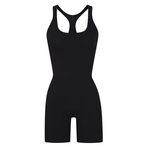 SKIMS OUTDOOR MID THIGH JUMPSUIT ONYX
