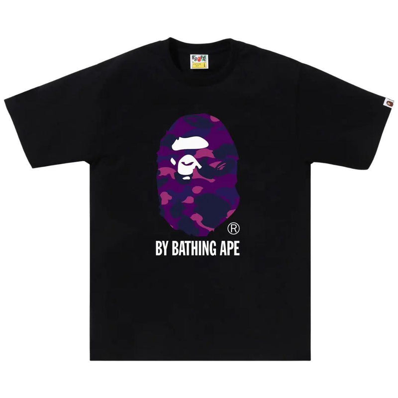 BAPE CLOTHING BAPE COLOR CAMO BY BATHING APE T-SHIRT BLACK/PURPLE
