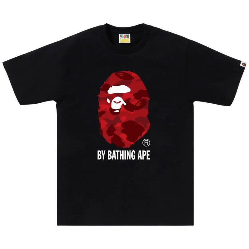 BAPE CLOTHING BAPE COLOR CAMO BY BATHING APE T-SHIRT BLACK/RED