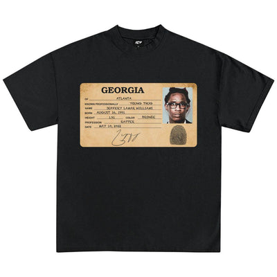 WHO'S YOUNG THUG GRAPHIC T-SHIRT BLACK