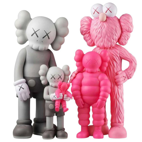 KAWS FAMILY VINYL FIGURES GREY/PINK