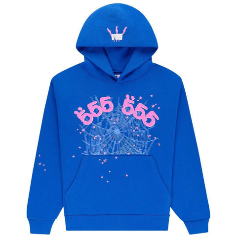 SP5DER ANGEL NUMBER HOODIE BLUE