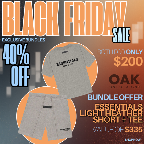 ESSENTIALS FOG DARK HEATHER SS22 TEE+SHORTS BUNDLE