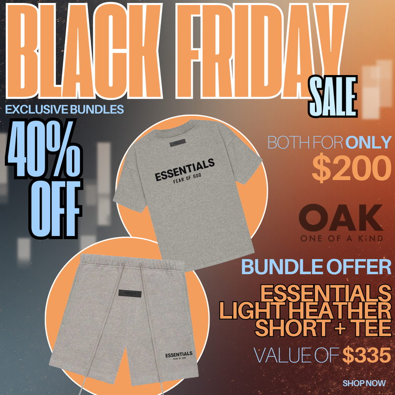 ESSENTIALS FOG DARK HEATHER SS22 TEE+SHORTS BUNDLE