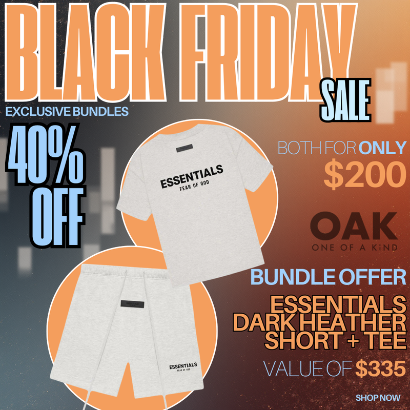 ESSENTIALS FOG LIGHT HEATHER SS22 TEE+SHORTS BUNDLE