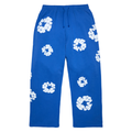 DENIM TEARS CLOTHING DENIM TEARS COTTON WREATH BAGGY SWEATPANTS BLUE