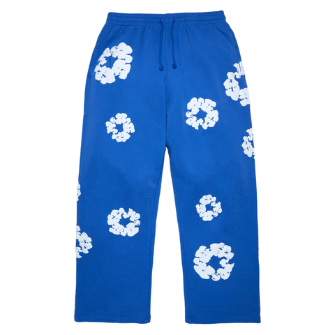DENIM TEARS CLOTHING DENIM TEARS COTTON WREATH BAGGY SWEATPANTS BLUE