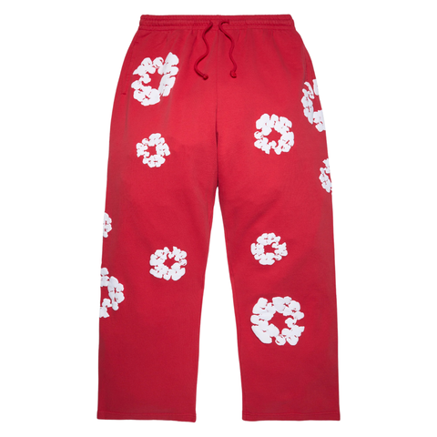 DENIM TEARS CLOTHING DENIM TEARS COTTON WREATH BAGGY SWEATPANTS RED