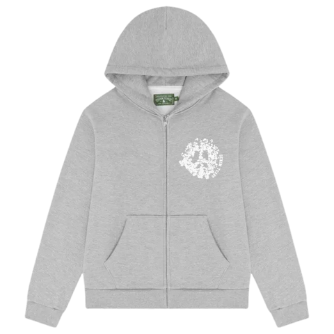 DENIM TEARS CLOTHING DENIM TEARS DENIM UNIVERSITY ZIP HOODIE GREY