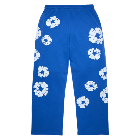 DENIM TEARS CLOTHING DENIM TEARS COTTON WREATH BAGGY SWEATPANTS BLUE