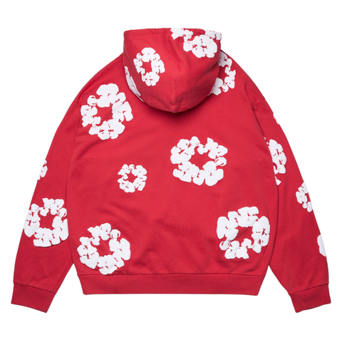 DENIM TEARS CLOTHING DENIM TEARS COTTON WREATH ZIP HOODIE RED
