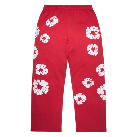 DENIM TEARS CLOTHING DENIM TEARS COTTON WREATH BAGGY SWEATPANTS RED