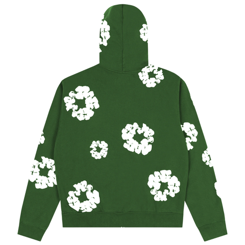 DENIM TEARS CLOTHING DENIM TEARS COTTON WREATH ZIP HOODIE GREEN