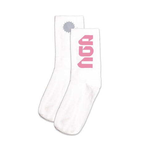 EBC PERFORMANCE CREW SOCKS WHITE/PINK