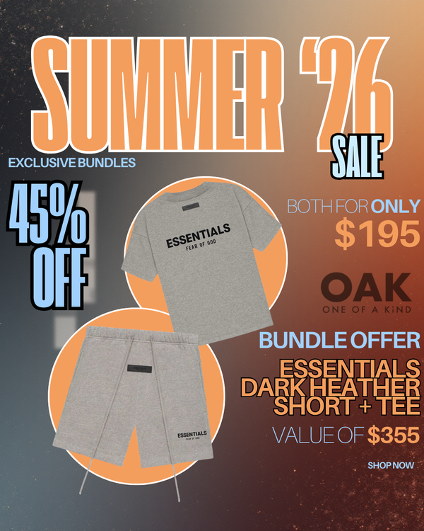 ESSENTIALS CLOTHING ESSENTIALS FOG DARK HEATHER SS22 TEE+SHORTS BUNDLE