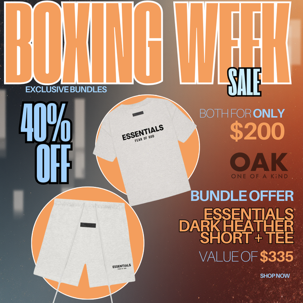 ESSENTIALS FOG LIGHT HEATHER SS22 TEE+SHORTS BUNDLE