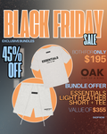 ESSENTIALS CLOTHING ESSENTIALS FOG LIGHT HEATHER SS22 TEE+SHORTS BUNDLE