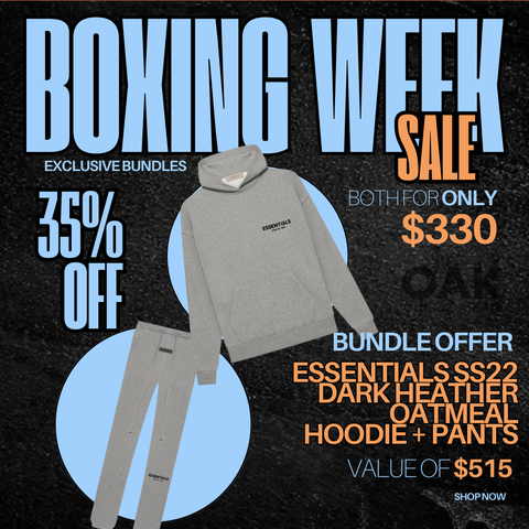 ESSENTIALS SS22 DARK HEATHER OATMEAL MATCHING SET