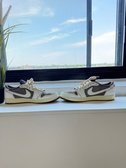 JORDAN SHOES JORDAN 1 LOW X TRAVIS SCOTT REVERSE MOCHA (USED)