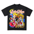 WEARICY CLOTHING SAILOR MOON ANIME T-SHIRT BLACK