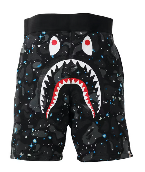 BAPE SPACE CAMO SHARK SWEAT SHORTS SS 2021