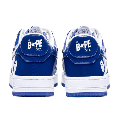 A BATHING APE BAPESTA PATENT WHITE/BLUE (2023)
