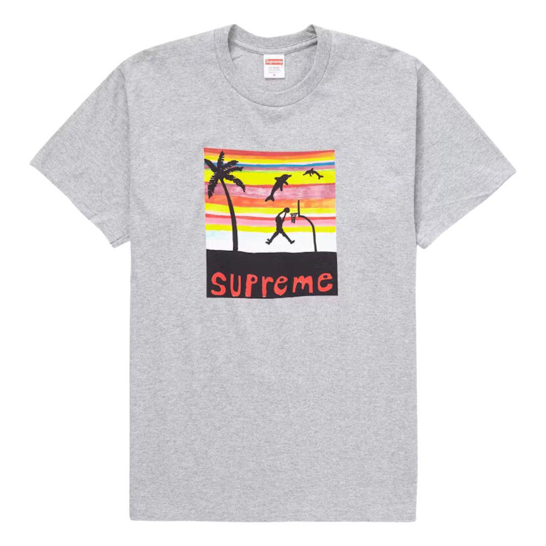 SUPREME DUNK T-SHIRT DARK HEATHER GREY â ONE OF A KIND