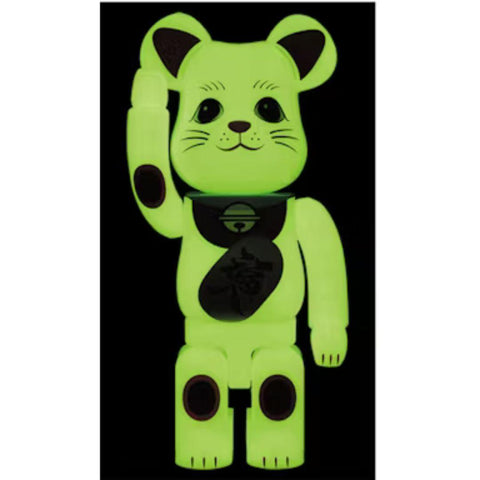 BEARBRICK X MANEKI NEKO FUKUIRI PHOSPHORESCENT GLOW 400%