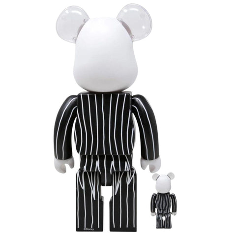 BEARBRICK X TIM BURTON'S THE NIGHTMARE BEFORE CHRISTMAS JACK SKELLINGTON 400% & 100% SET