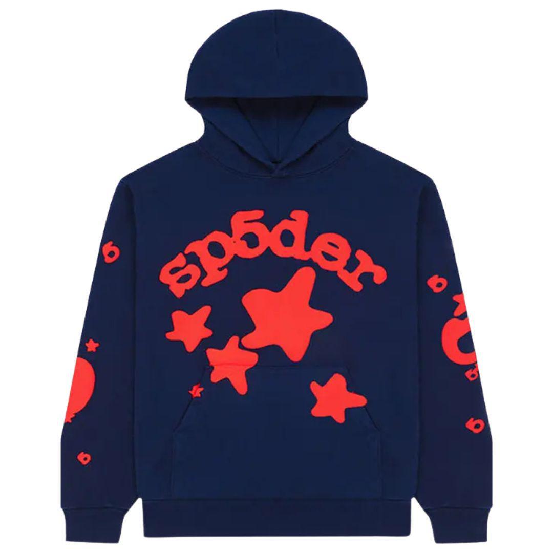 Sp5der パーカー 確実正規品 赤 beluga hoodie SP5DER BELUGA HOODIE NAVY/RED – ONE OF A KIND