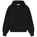 ESSENTIALS CLOTHING ESSENTIALS FOG CLASSIC FIT ZIP UP HOODIE JET BLACK SS25