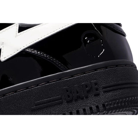 A BATHING APE BAPESTA #2 BLACK PATENT
