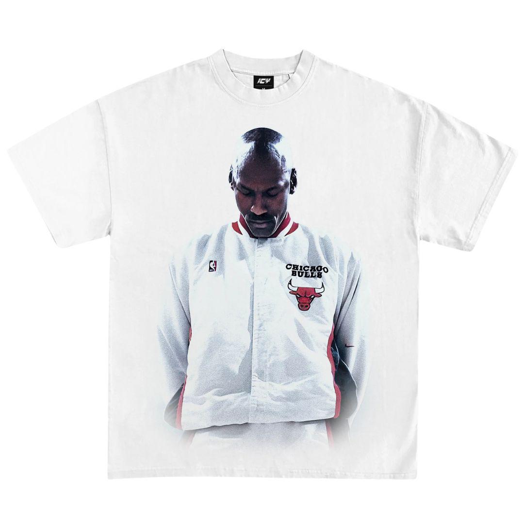 MICHAEL JORDAN "PRE-GAME" CHICAGO BULLS T-SHIRT WHITE