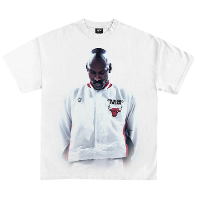 MICHAEL JORDAN "PRE-GAME" CHICAGO BULLS T-SHIRT WHITE