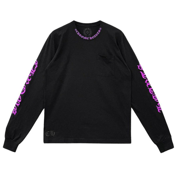 今 話題 の 人気 商品 PURPLE BLACK SLEEVE LONG LOGO NECK HEARTS CHROME – KIND A OF ONE トップス