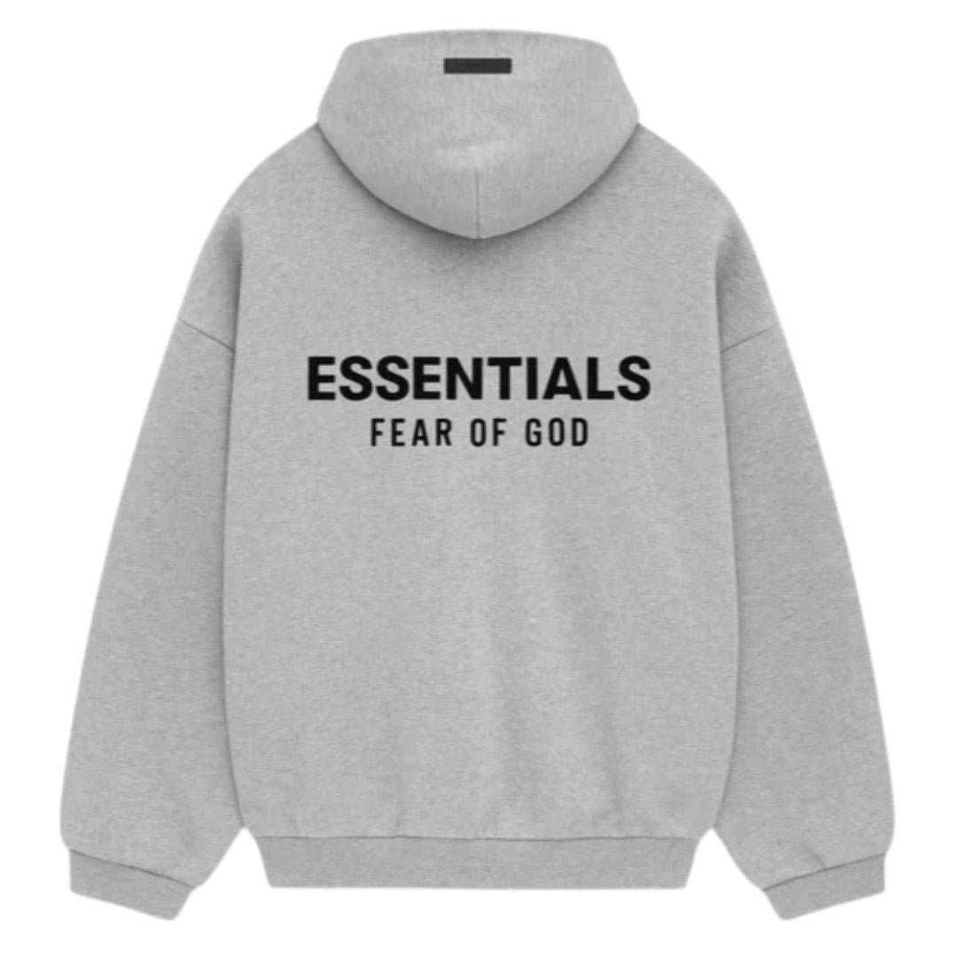 ESSENTIALS FOG HOODIE LIGHT HEATHER GREY FW24