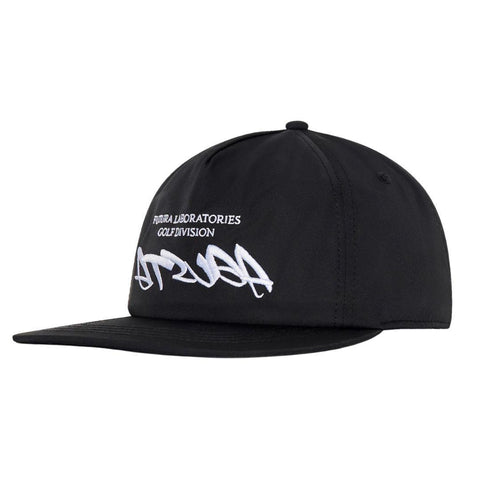 MALBON FUTURA ATSUGA POLY 5 PANEL SNAPBACK BLACK
