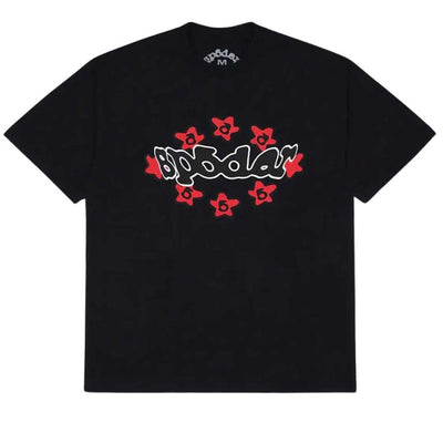 SP5DER WORLDWIDE WARPED T-SHIRT BLACK